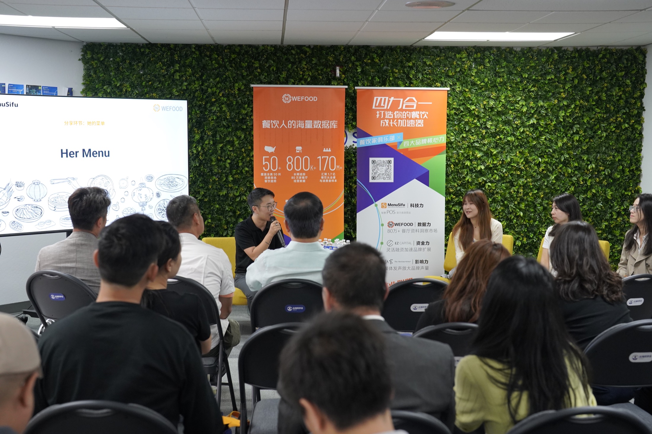 WeFood and industry partners speaking with restaurant owners in Silicon Valley